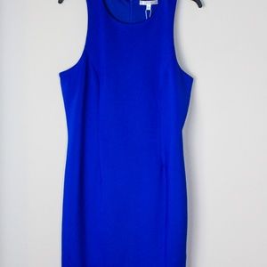 Blue Spense Dress with Square Detailing